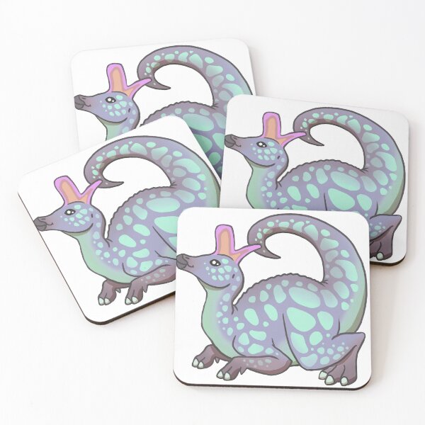 Item preview, Lambeosaurus Dinosaur Herbivore Blue Left designed and sold by ArtMongoose.