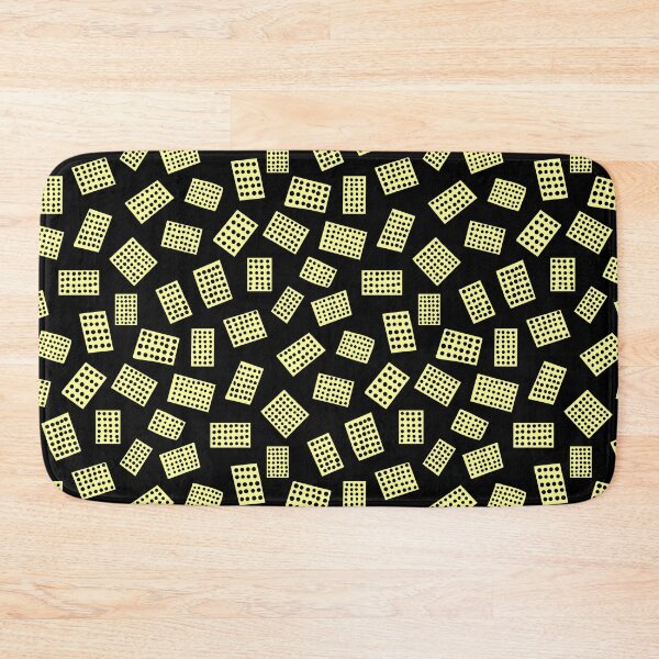 Item preview, Abstract Rectangles 081122 -  Chalk Yellow on Black designed and sold by Artberry.