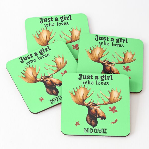 Item preview, Just a girl who loves moose designed and sold by Nakumis-shop.