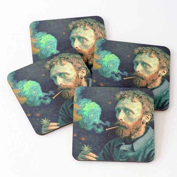 Item preview, Vicent Van Gogh smoking marihuana designed and sold by Arthoughts.
