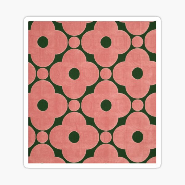 "Orla kiely flower design, green color kiely , orla kiely art" Sticker for Sale by Siarty