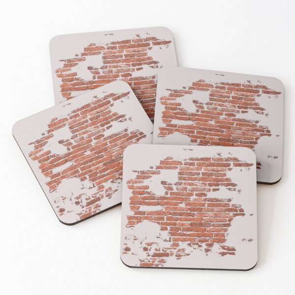 Item preview, Grunge Wall Cracked Cement Exposed Bricks designed and sold by Brasilia.