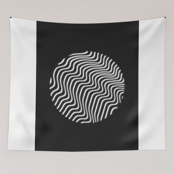 Item preview, Circled waves in black and white designed and sold by Anton-Domin-Art.