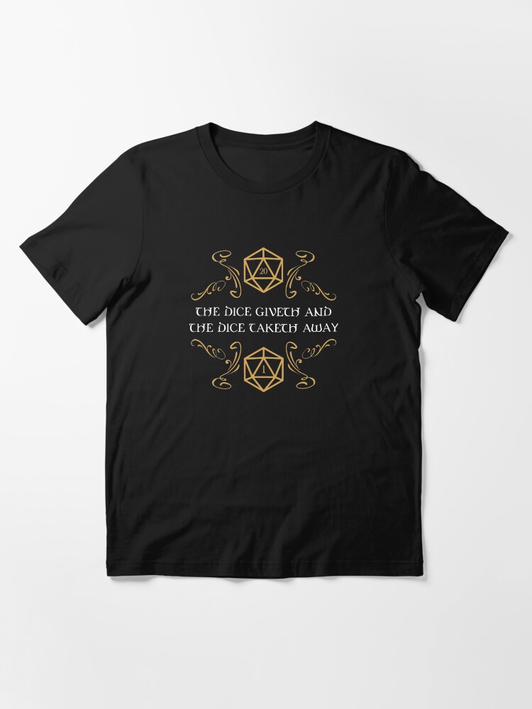 Thumbnail 3 of 7, Essential T-Shirt, The Dice Giveth and Taketh Away Natural 20 and Critical Fail designed and sold by pixeptional.