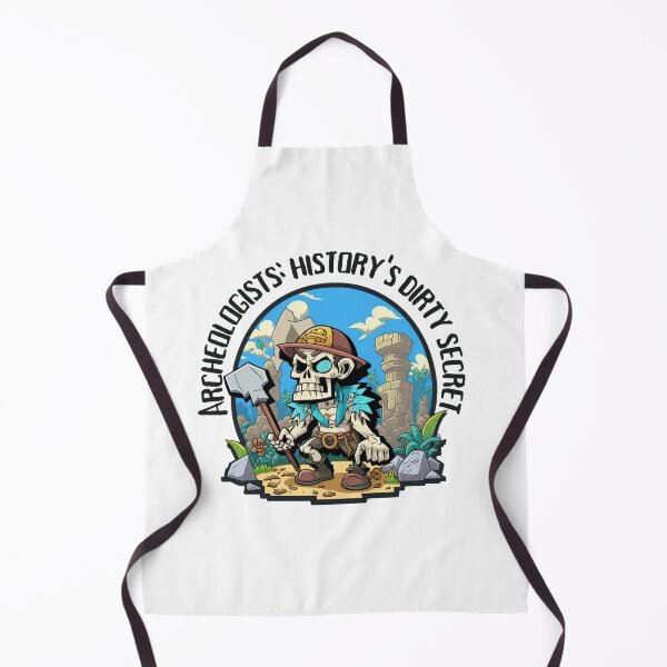 Item preview, Archeologists: History's Dirty Secret Cartoon Skeleton Holding Shovel Design  designed and sold by bandjdesigns.