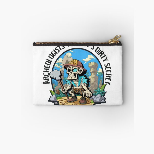 Item preview, Archeologists: History's Dirty Secret Cartoon Skeleton Holding Shovel Design  designed and sold by bandjdesigns.