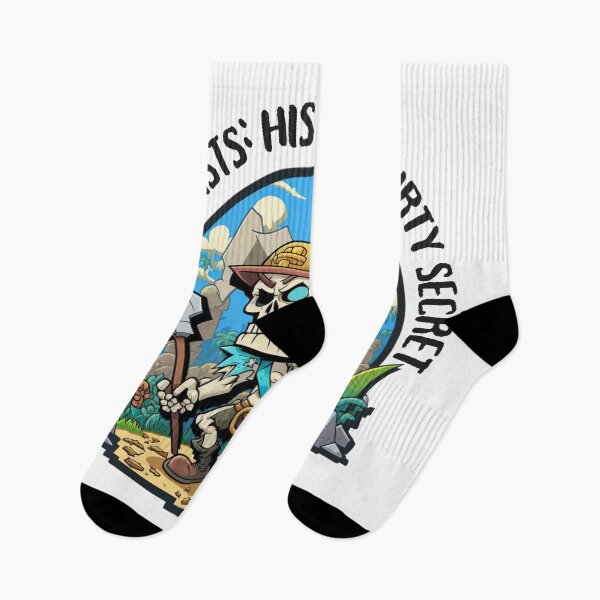 Item preview, Archeologists: History's Dirty Secret Cartoon Skeleton Holding Shovel Design  designed and sold by bandjdesigns.