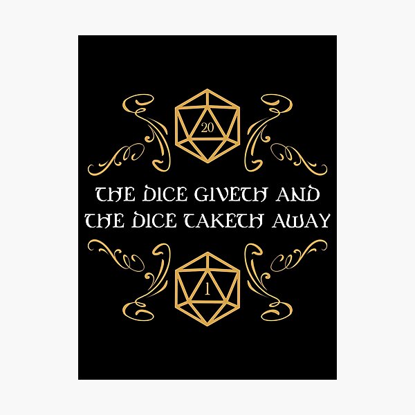 Item preview, The Dice Giveth and Taketh Away Natural 20 and Critical Fail designed and sold by pixeptional.
