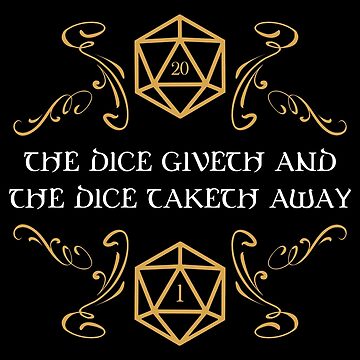 Artwork thumbnail, The Dice Giveth and Taketh Away Natural 20 and Critical Fail by pixeptional