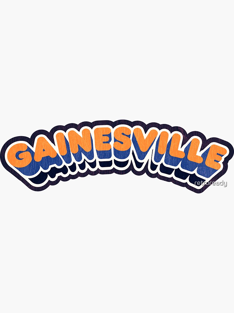 "Gainesville, GA Retro Curve" Sticker for Sale by retroready Redbubble