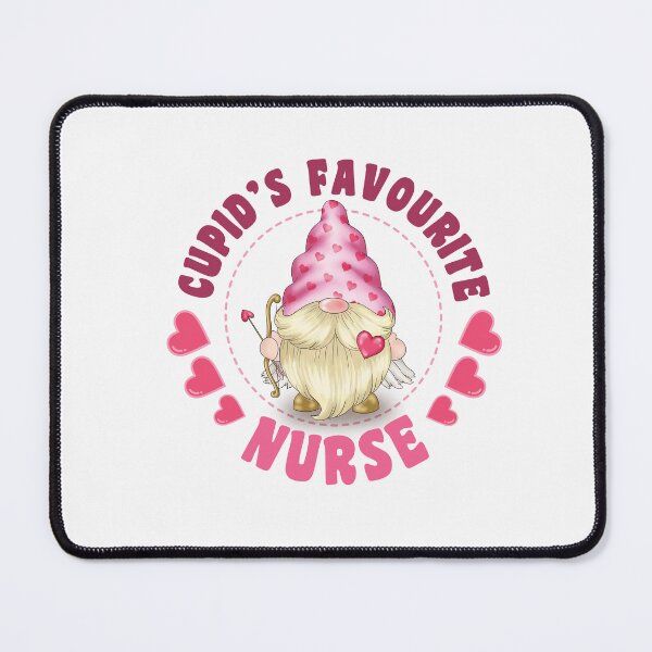 Item preview, Cupid's Favourite Nurse - Pink gnome design for Valentines Day! designed and sold by TaraGbear.