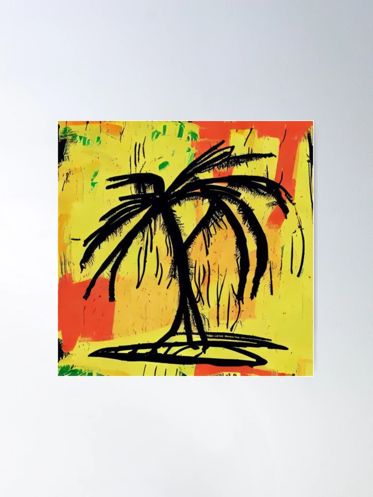 Beach Palm Tree Street Art Graffiti | Poster