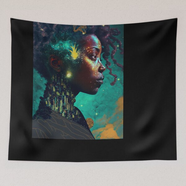 Item preview, Afrofuturism Art designed and sold by MidJourneymen.