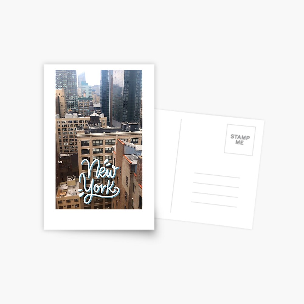 New York - Photography and Lettering Postcard