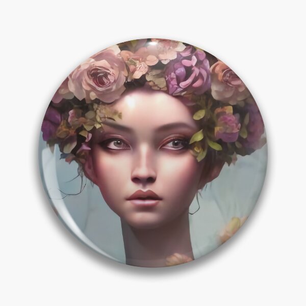 Item preview, Zariyah Flowery Girl Portrait  designed and sold by Kamiri.