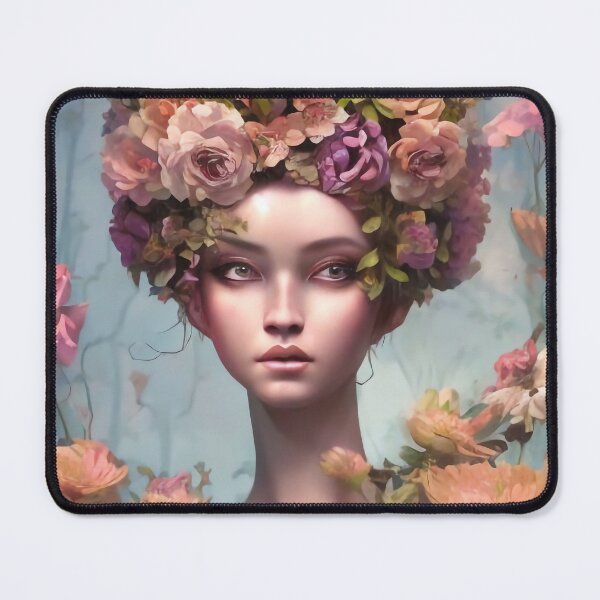 Item preview, Zariyah Flowery Girl Portrait  designed and sold by Kamiri.