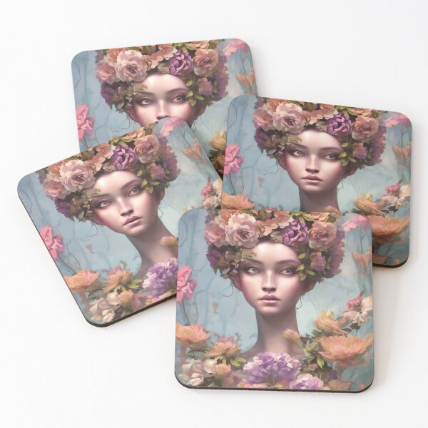 Item preview, Zariyah Flowery Girl Portrait  designed and sold by Kamiri.