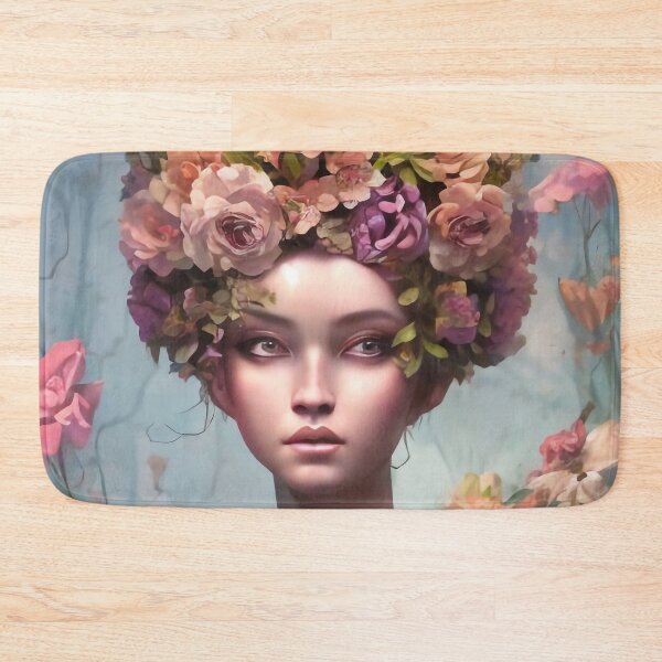 Item preview, Zariyah Flowery Girl Portrait  designed and sold by Kamiri.