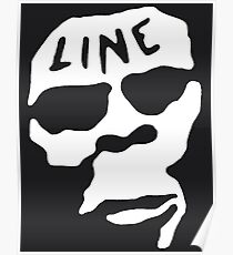 Line Ape Man - Schwarz Poster
