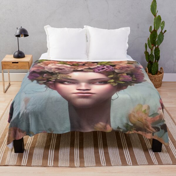 Item preview, Zariyah Flowery Girl Portrait  designed and sold by Kamiri.