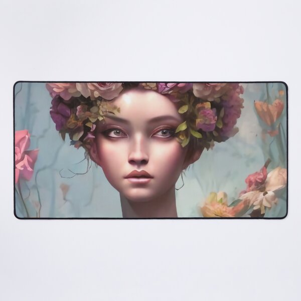 Item preview, Zariyah Flowery Girl Portrait  designed and sold by Kamiri.