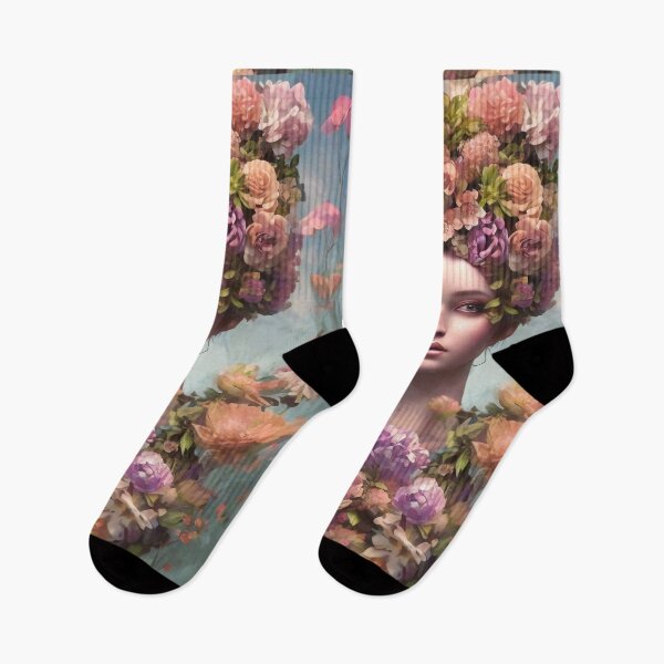 Item preview, Zariyah Flowery Girl Portrait  designed and sold by Kamiri.
