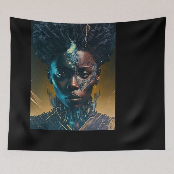 Item preview, Afrofuturism Art designed and sold by MidJourneymen.