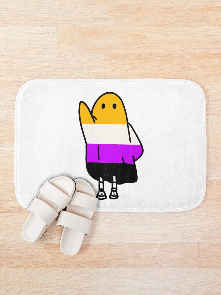 Thumbnail 1 of 6, Bath Mat, nonbinary ghost designed and sold by cmxcrunch.