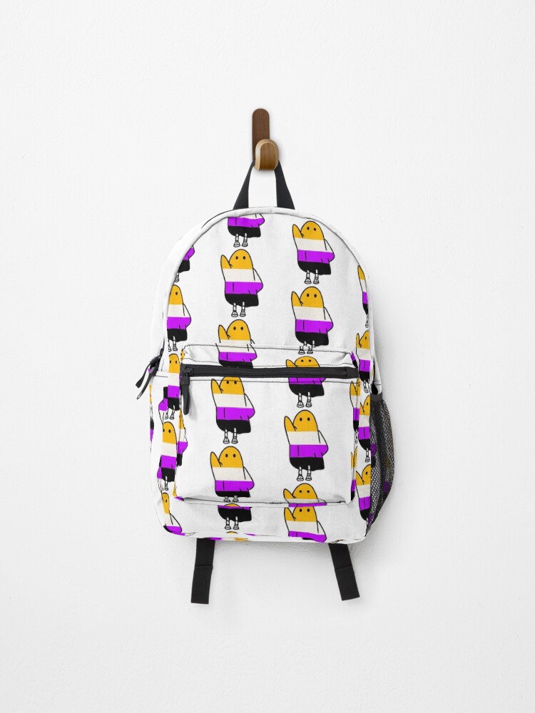 Thumbnail 1 of 3, Backpack, nonbinary ghost designed and sold by cmxcrunch.