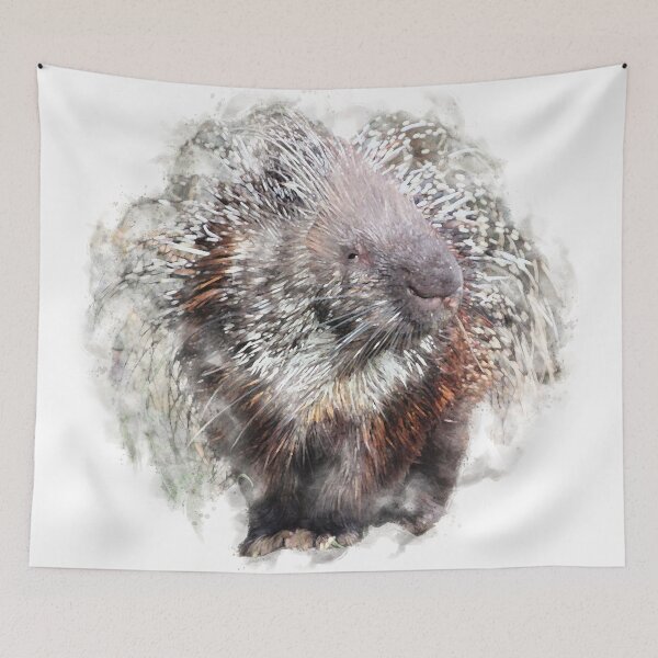 Artikelvorschau, Stachelschwein-Aquarell-Grafik entworfen und verkauft von Typeglyphs.