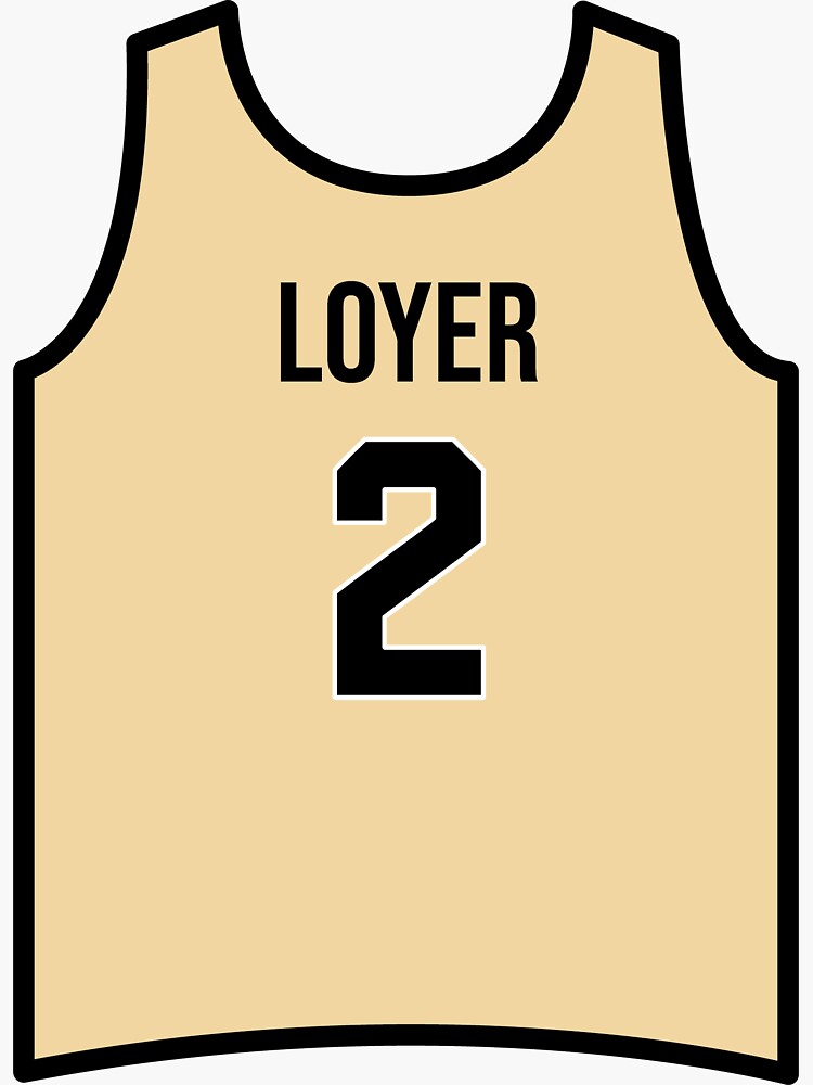 "Fletcher Loyer Purdue Jersey" Sticker for Sale by Emory's Designs