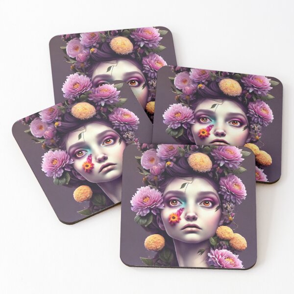 Item preview, Zaniyah Flowery Girl Portrait  designed and sold by Kamiri.