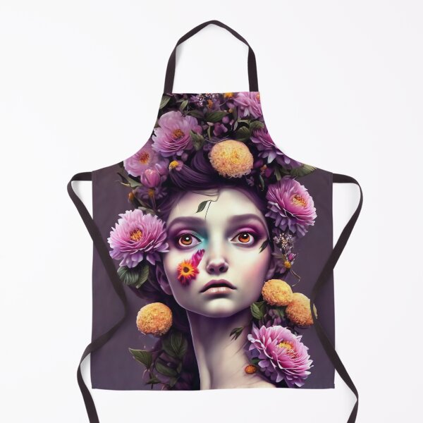 Item preview, Zaniyah Flowery Girl Portrait designed and sold by Kamiri.