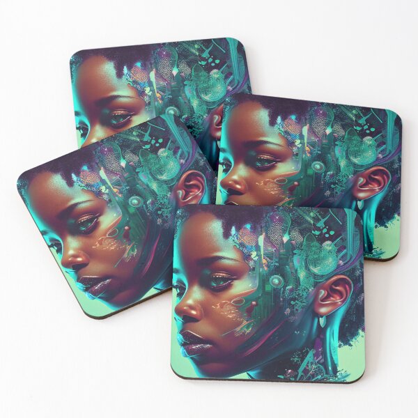 Item preview, Afrofuturism Art designed and sold by MidJourneymen.