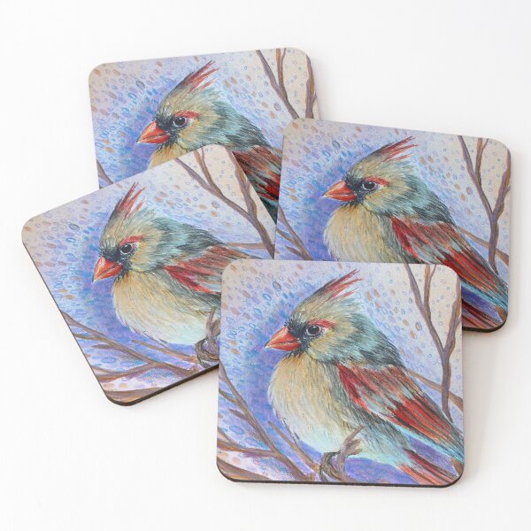 Moody Morning Watercolor Illustration Coasters (Set of 4)