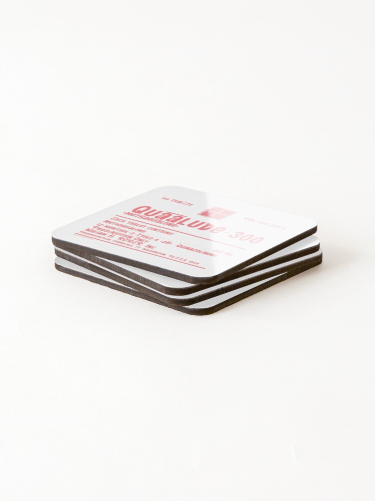 Thumbnail 4 of 5, Coasters (Set of 4), Quaalude Rx designed and sold by RooBooCo.