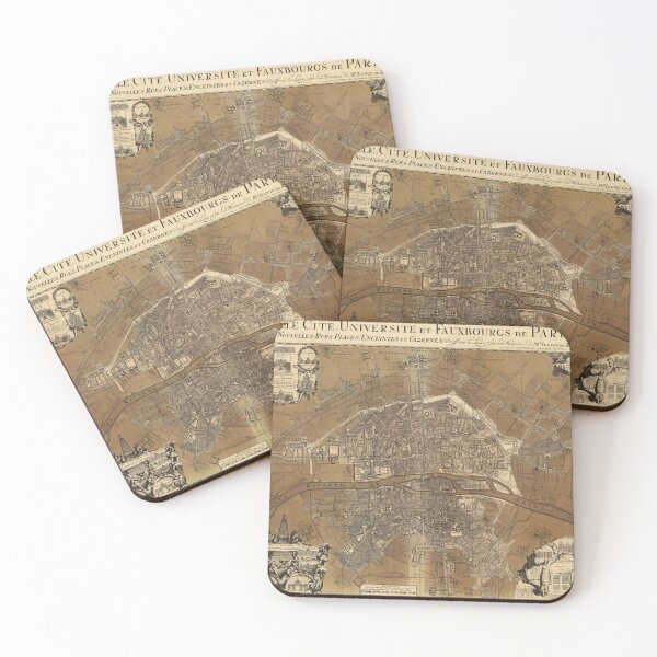 Item preview, Old map of Paris (1708) designed and sold by coolshitba.