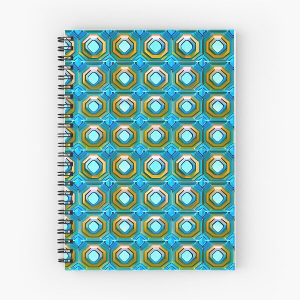 Item preview, patrón de hexágono azul designed and sold by Mettlework.