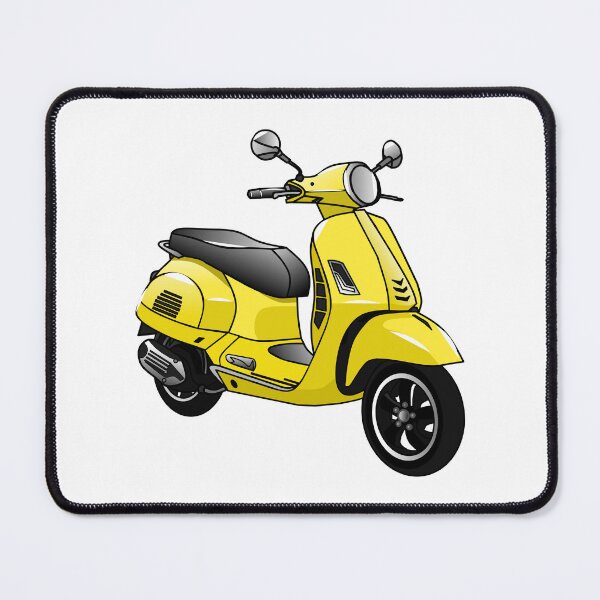 Item preview, Moped motorcycle cartoon illustration designed and sold by Misscartoon.