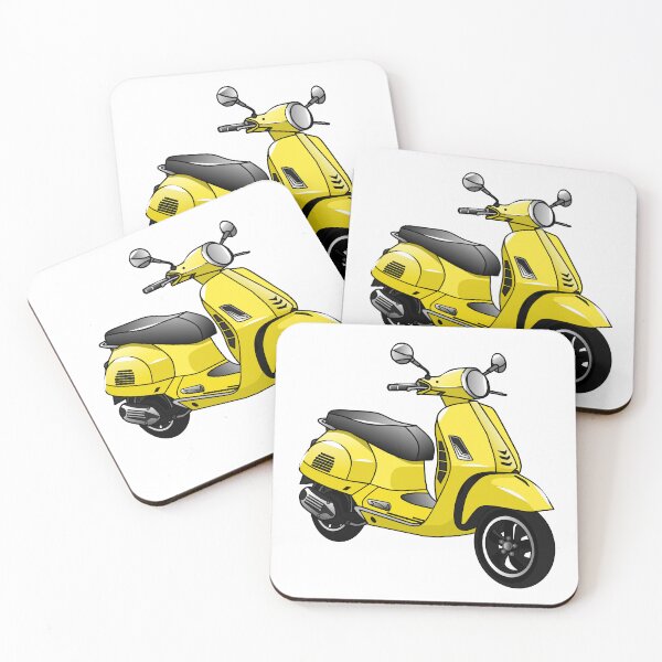 Item preview, Moped motorcycle cartoon illustration designed and sold by Misscartoon.