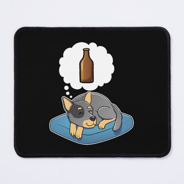 Item preview, Australian Cattle Dog dreaming about Beer designed and sold by DoggieDelights.