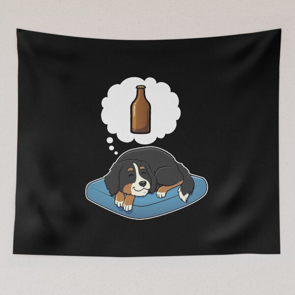 Artikelvorschau, Bernese Mountain Dog dreaming about Beer entworfen und verkauft von DoggieDelights.