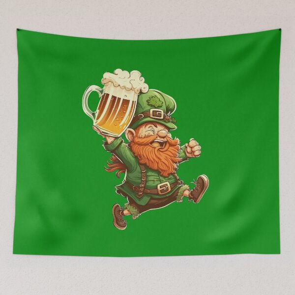 Aperçu de l'œuvre Lutin avec une chope de bière le jour de la St Patrick créée et vendue par CG Studio.