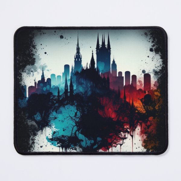 Item preview, gothic skyline with random colours designed and sold by sammgdesign.