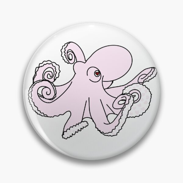 Item preview, Pink hearts octopus  designed and sold by 22loveyou.