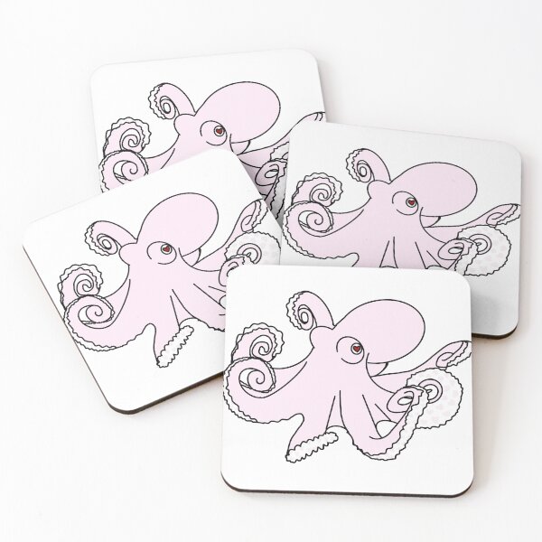 Item preview, Pink hearts octopus  designed and sold by 22loveyou.