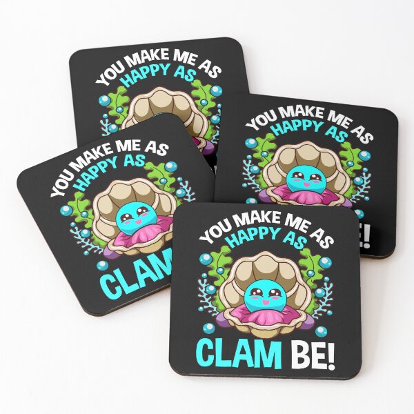 Item preview, Funny Shellfish  You Make Me As Happy as a Clam Can Be Meme  designed and sold by funnytshirtemp.
