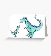 Blue and Baby Blue (JWFK) Greeting Card