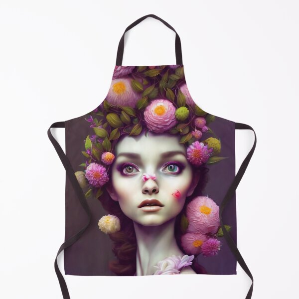 Item preview, Zabel Flowery Girl Portrait designed and sold by Kamiri.