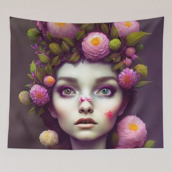 Item preview, Zabel Flowery Girl Portrait  designed and sold by Kamiri.